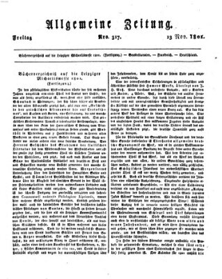 Allgemeine Zeitung Freitag 13. November 1801