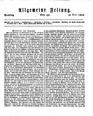 Allgemeine Zeitung Samstag 28. November 1801