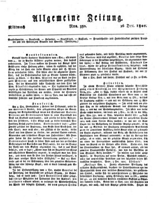 Allgemeine Zeitung Mittwoch 16. Dezember 1801