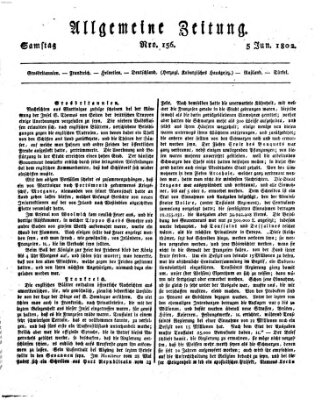 Allgemeine Zeitung Samstag 5. Juni 1802