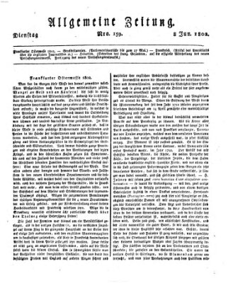 Allgemeine Zeitung Dienstag 8. Juni 1802