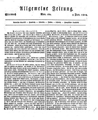 Allgemeine Zeitung Mittwoch 9. Juni 1802