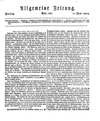 Allgemeine Zeitung Freitag 11. Juni 1802