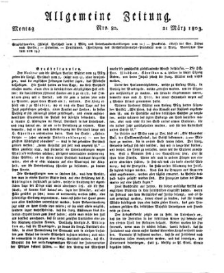 Allgemeine Zeitung Montag 21. März 1803