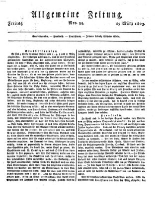 Allgemeine Zeitung Freitag 25. März 1803