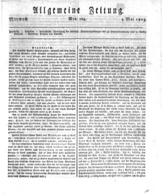 Allgemeine Zeitung Mittwoch 4. Mai 1803