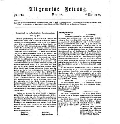 Allgemeine Zeitung Freitag 6. Mai 1803