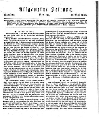 Allgemeine Zeitung Samstag 28. Mai 1803