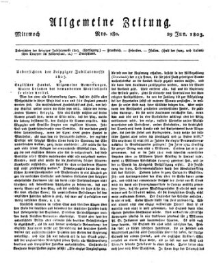 Allgemeine Zeitung Mittwoch 29. Juni 1803