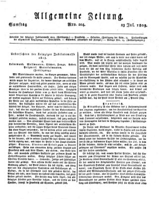 Allgemeine Zeitung Samstag 23. Juli 1803