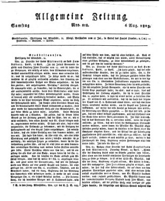 Allgemeine Zeitung Samstag 6. August 1803