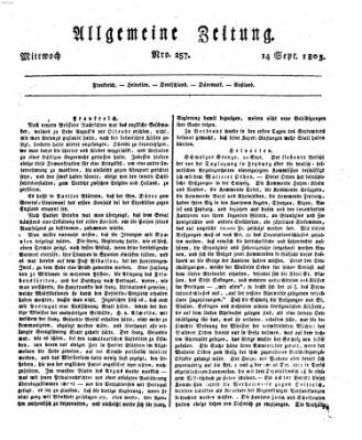 Allgemeine Zeitung Mittwoch 14. September 1803