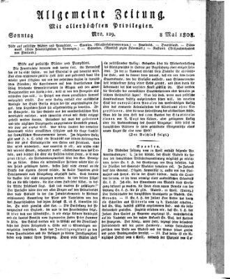 Allgemeine Zeitung Sonntag 8. Mai 1808