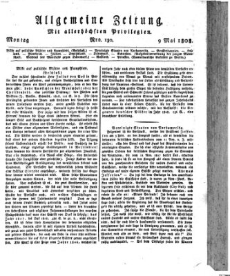 Allgemeine Zeitung Montag 9. Mai 1808