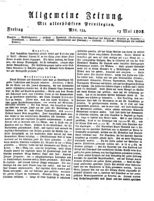 Allgemeine Zeitung Freitag 13. Mai 1808