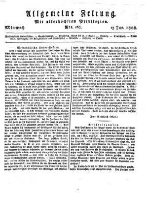 Allgemeine Zeitung Mittwoch 15. Juni 1808