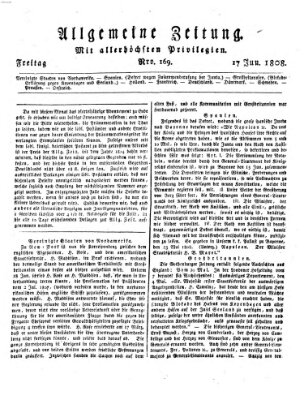 Allgemeine Zeitung Freitag 17. Juni 1808