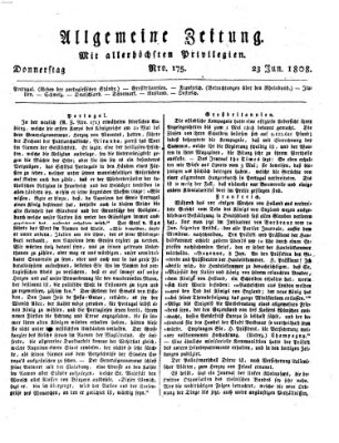 Allgemeine Zeitung Donnerstag 23. Juni 1808