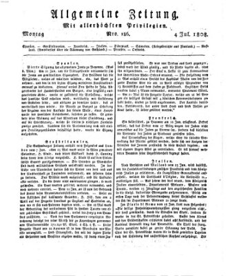 Allgemeine Zeitung Montag 4. Juli 1808