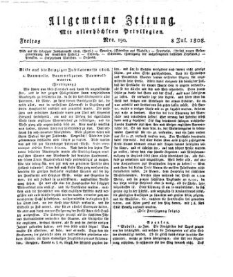 Allgemeine Zeitung Freitag 8. Juli 1808