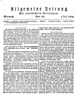 Allgemeine Zeitung Mittwoch 5. Juli 1809