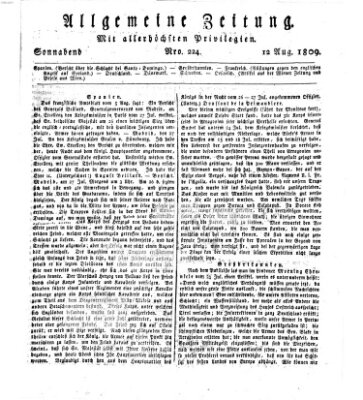 Allgemeine Zeitung Samstag 12. August 1809