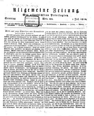 Allgemeine Zeitung Sonntag 1. Juli 1810