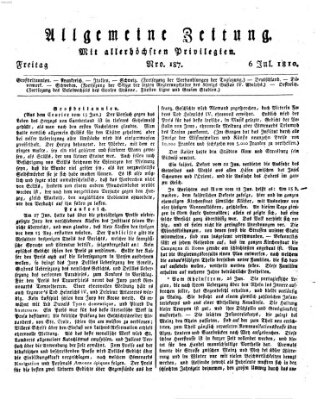 Allgemeine Zeitung Freitag 6. Juli 1810