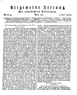 Allgemeine Zeitung Montag 9. Juli 1810