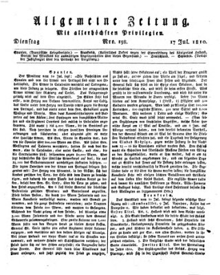 Allgemeine Zeitung Dienstag 17. Juli 1810