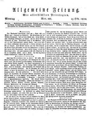 Allgemeine Zeitung Montag 15. Oktober 1810