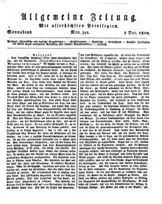 Allgemeine Zeitung Samstag 8. Dezember 1810