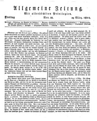 Allgemeine Zeitung Freitag 29. März 1811