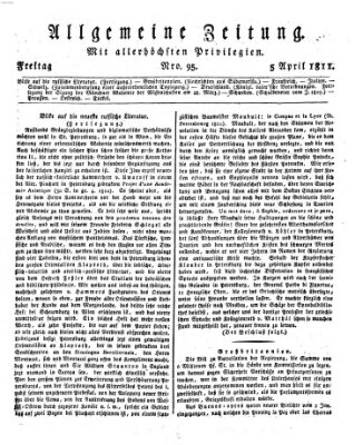 Allgemeine Zeitung Freitag 5. April 1811