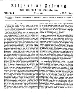 Allgemeine Zeitung Mittwoch 1. Mai 1811