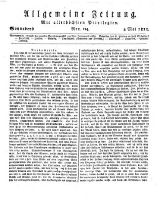 Allgemeine Zeitung Samstag 4. Mai 1811