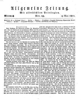 Allgemeine Zeitung Mittwoch 15. Mai 1811