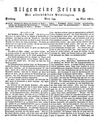 Allgemeine Zeitung Freitag 24. Mai 1811