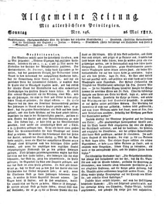 Allgemeine Zeitung Sonntag 26. Mai 1811