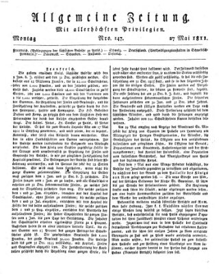 Allgemeine Zeitung Montag 27. Mai 1811