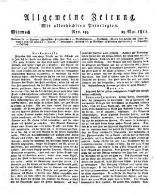 Allgemeine Zeitung Mittwoch 29. Mai 1811