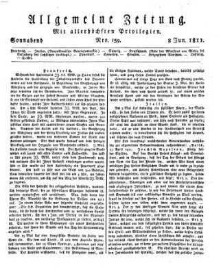 Allgemeine Zeitung Samstag 8. Juni 1811