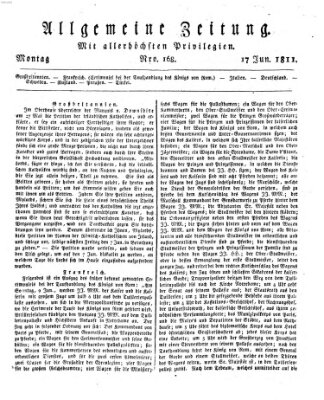 Allgemeine Zeitung Montag 17. Juni 1811