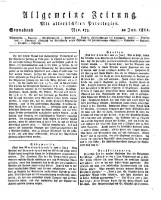 Allgemeine Zeitung Samstag 22. Juni 1811