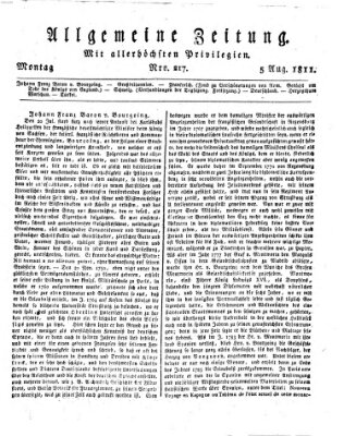 Allgemeine Zeitung Montag 5. August 1811