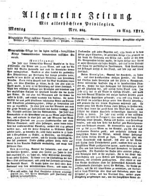 Allgemeine Zeitung Montag 12. August 1811