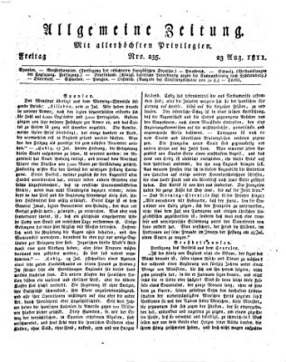 Allgemeine Zeitung Freitag 23. August 1811