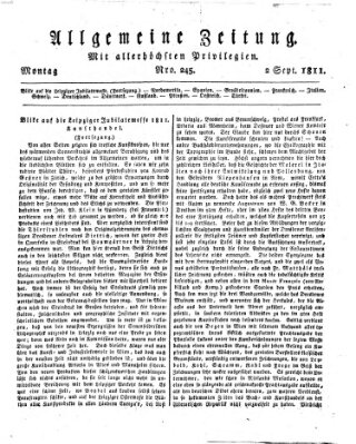 Allgemeine Zeitung Montag 2. September 1811