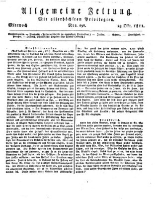 Allgemeine Zeitung Mittwoch 23. Oktober 1811