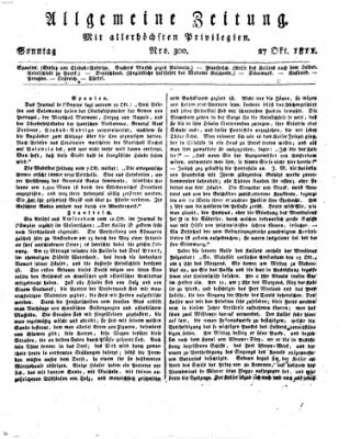 Allgemeine Zeitung Sonntag 27. Oktober 1811